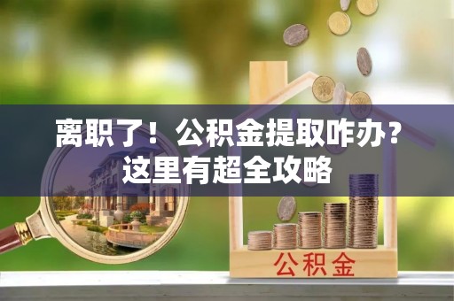 罗庄离职了！公积金提取咋办？这里有超全攻略