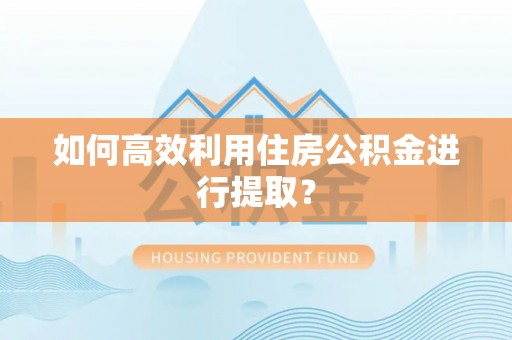 罗庄如何高效利用住房公积金进行提取？