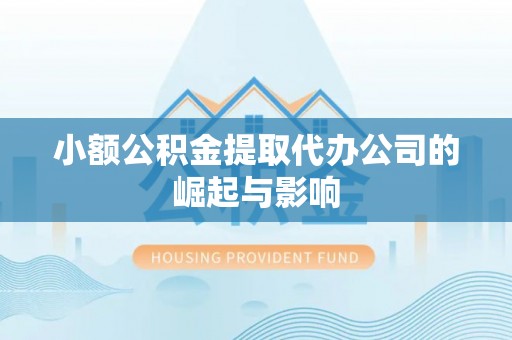 罗庄小额公积金提取代办公司的崛起与影响